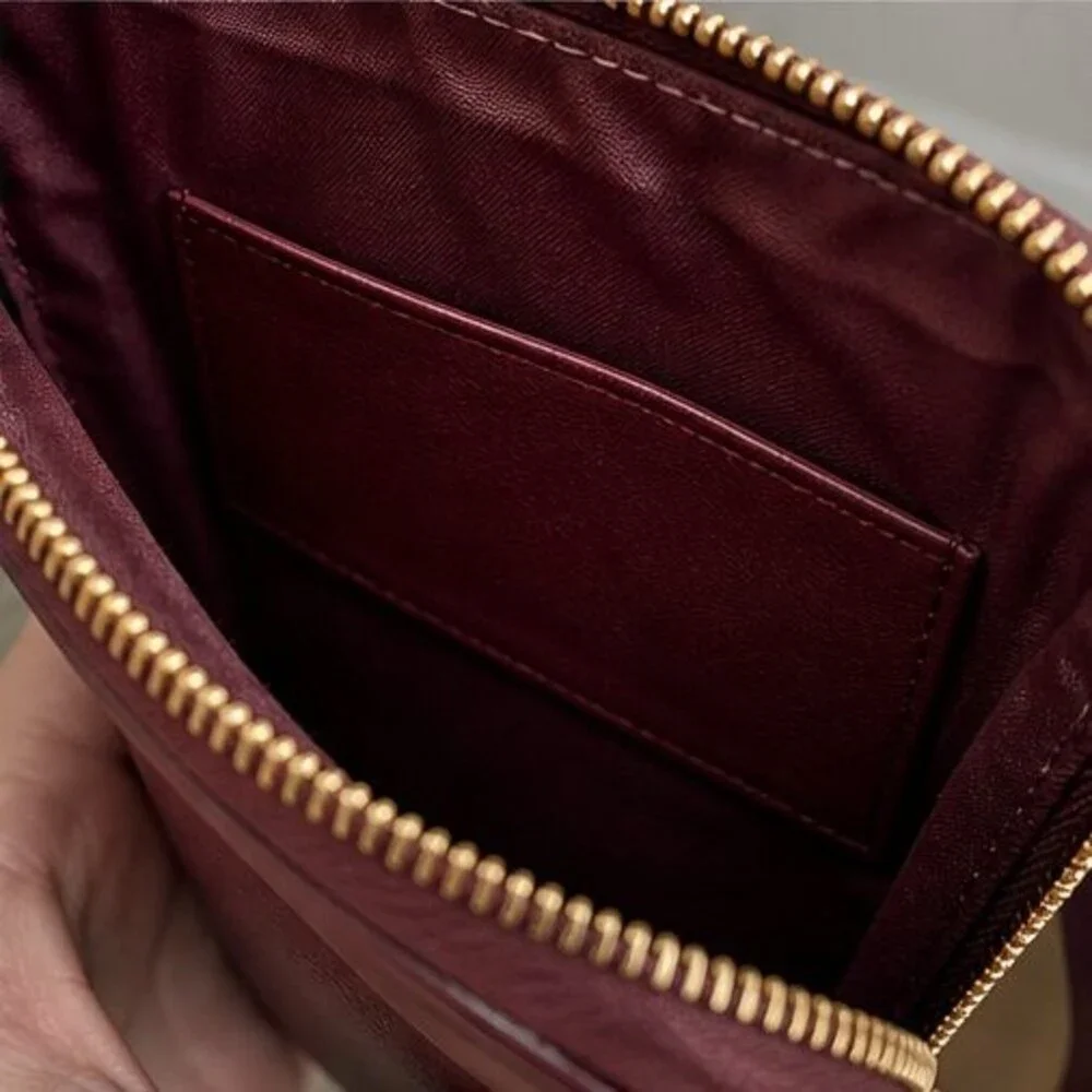 Burgundy Faux Leather Bag